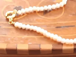 Collana perle vere chiusura 9kt