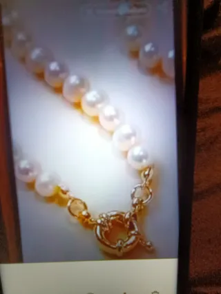 Collana perle vere chiusura 9kt