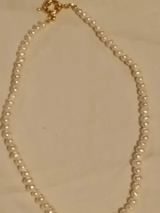 Collana perle vere chiusura 9kt