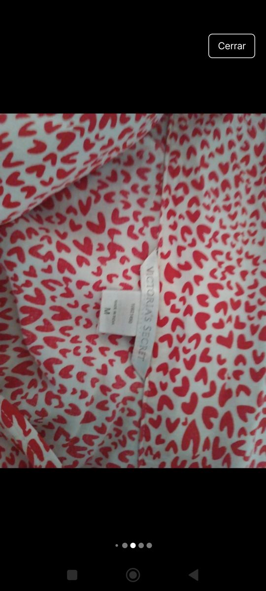 Victoria's Secret Camisa M Estampado Rojo