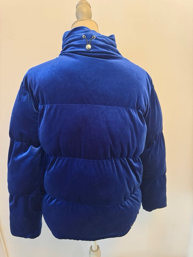 Piumino Mango Velvet Blu Elettrico