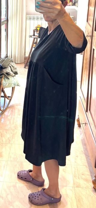 Abito donna manica 3/4 con tasche