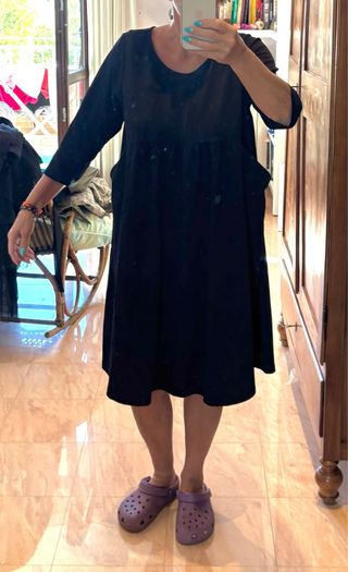 Abito donna manica 3/4 con tasche