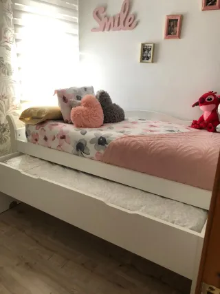 Cama nido blanca con 3 cajones