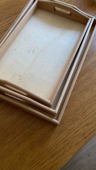 Vassoi Montessori in legno di varie dimensioni