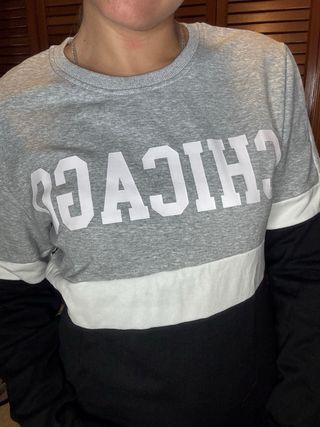 Sudadera Enos Jeans gris y negra Talla M