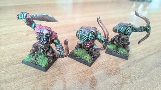 3 Orcs Archers metal Orc painted Warhammer Fantasy