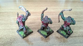 3 Orcs Archers metal Orc painted Warhammer Fantasy