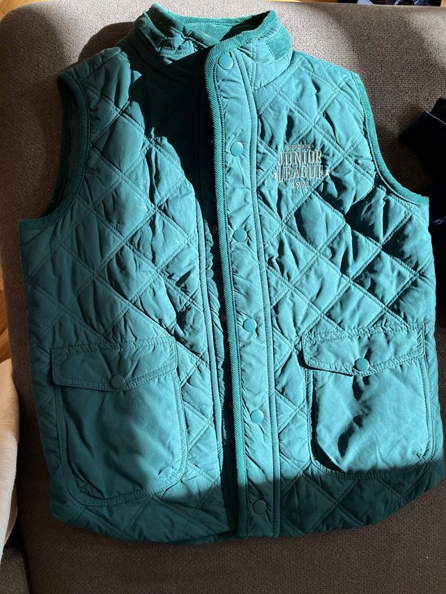 Chaleco acolchado niño verde