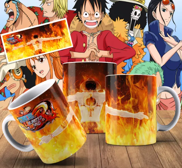 Tazas One Piece variadas.