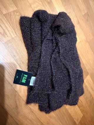 Sciarpa F&M nuova marrone glitterata