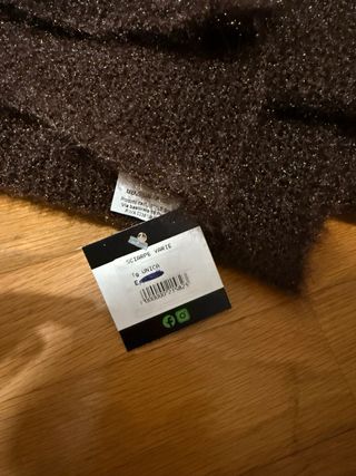 Sciarpa F&M nuova marrone glitterata