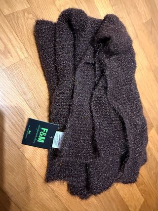 Sciarpa F&M nuova marrone glitterata