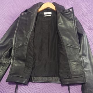 Chaqueta de piel negra mujer