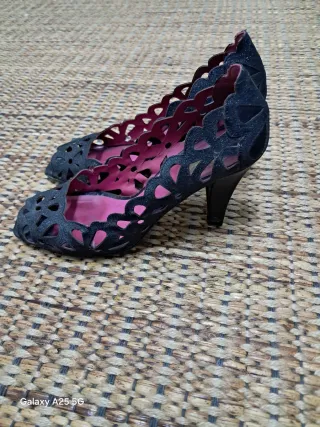 Zapatos de tacón naranjas talla 37