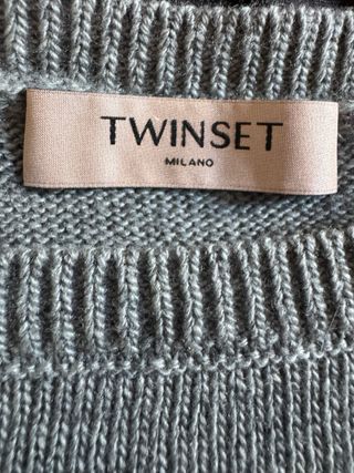 Twin Set maglione paillettes argento