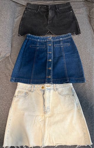 Lote 3 Faldas Vaqueras Talla M/38