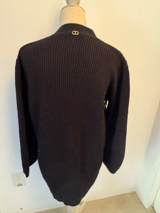 Cardigan traforato nero