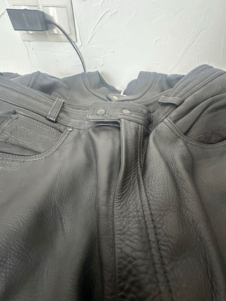 Traje de cuero para moto completo hombre