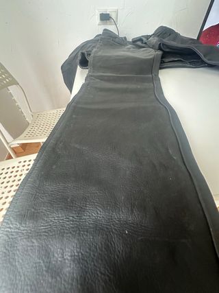 Traje de cuero para moto completo hombre