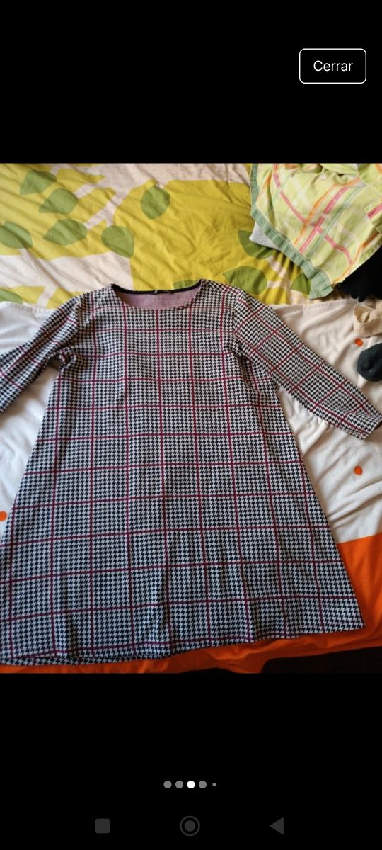Vestido midi pata de gallo Stradivarius 