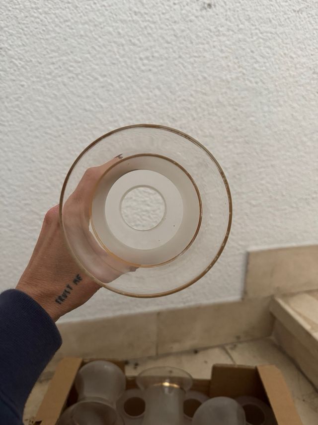 decorazione in cristallo dorato per lampada da parete