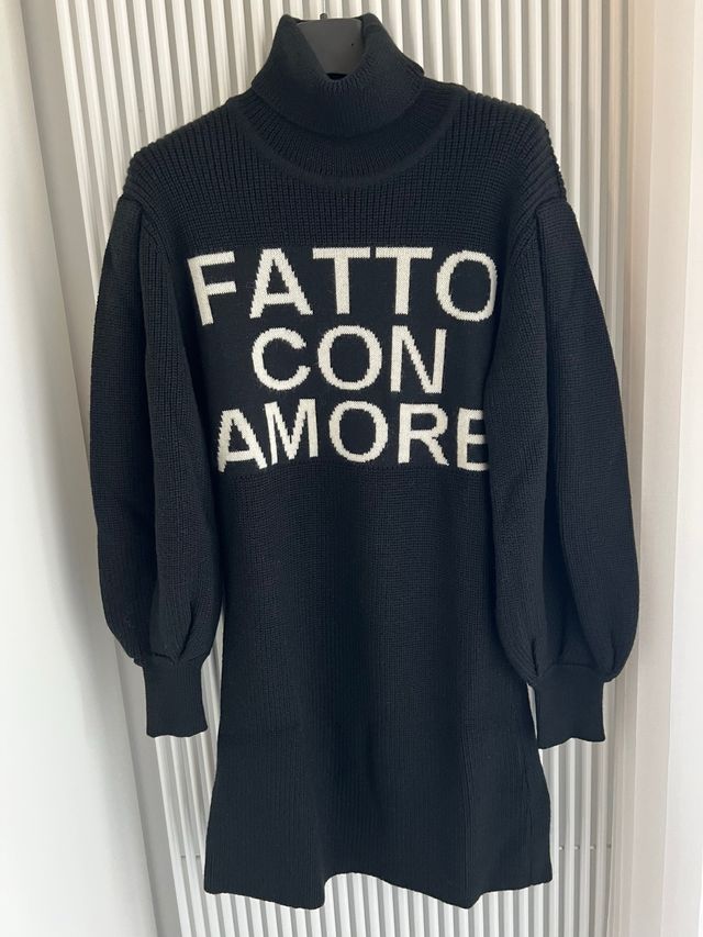 Vestito nero collo alto Fatto con Amore