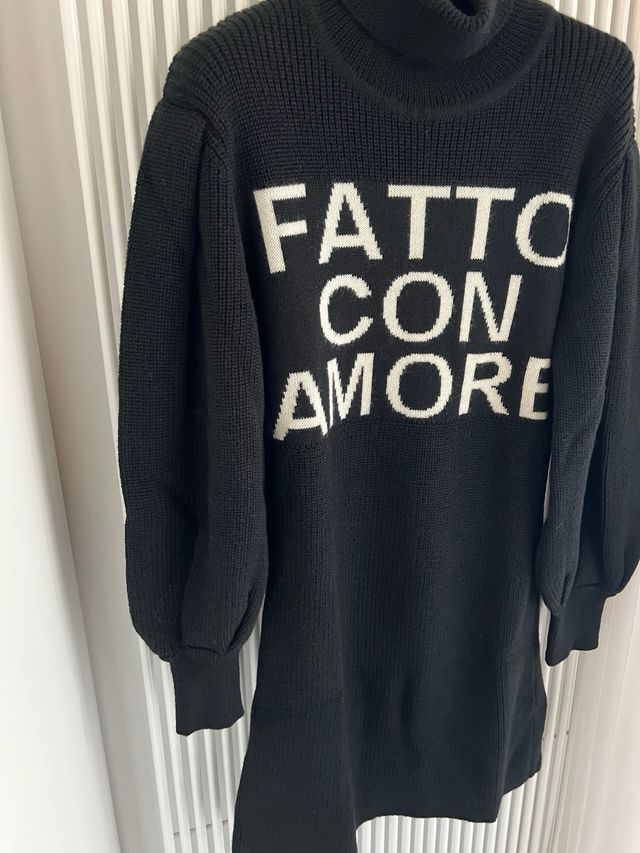 Vestito nero collo alto Fatto con Amore