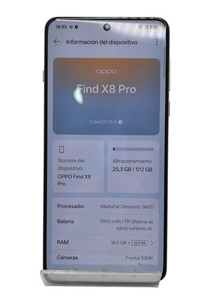 MOVIL OPPO FIND X8 PRO 512GB/16GB RAM BLANCO + CAJA