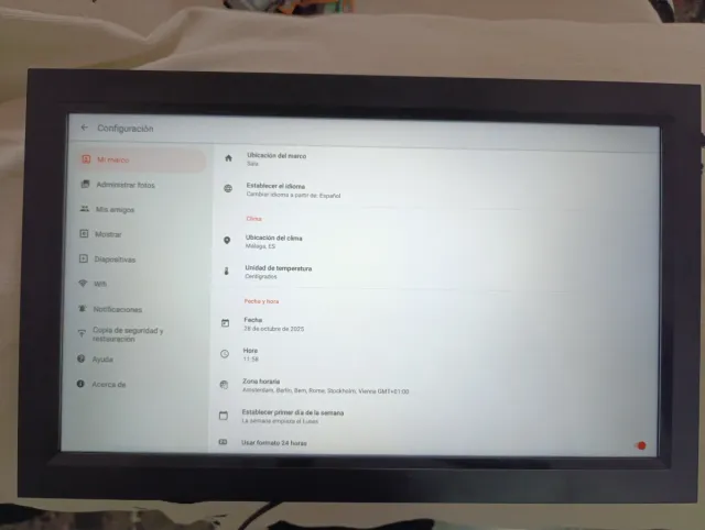 Marco de fotos 15" Denver PFF-1503 Negro Frameo