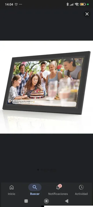 Marco de fotos 15" Denver PFF-1503 Negro Frameo