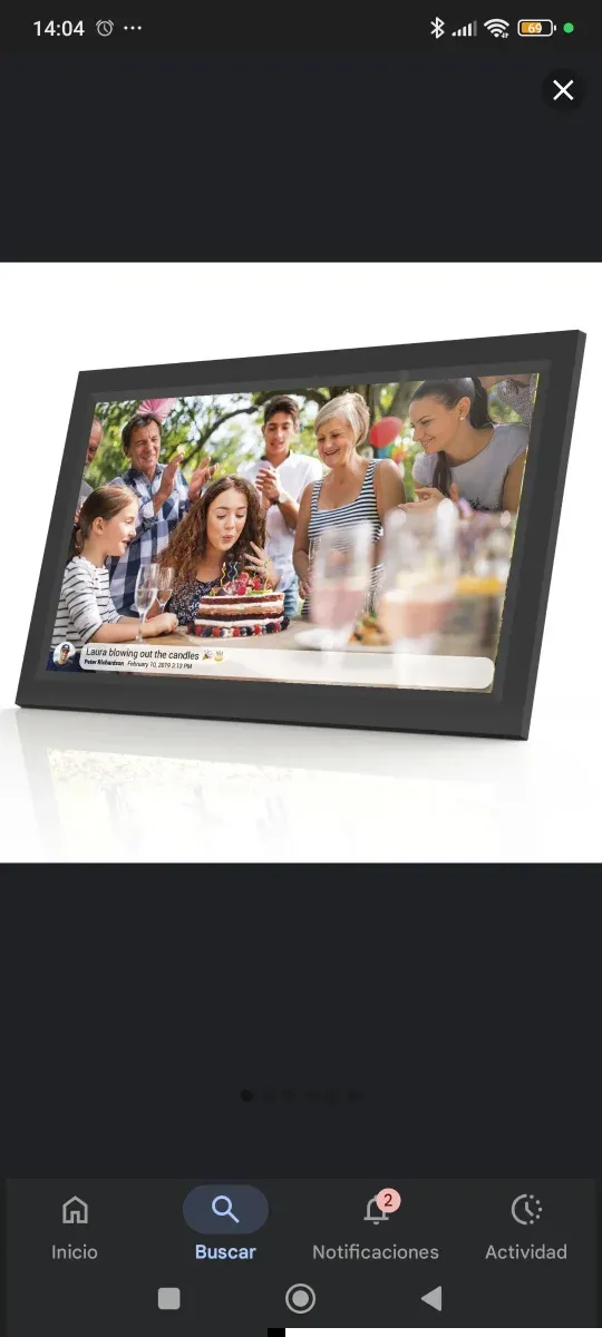 Marco de fotos 15" Denver PFF-1503 Negro Frameo