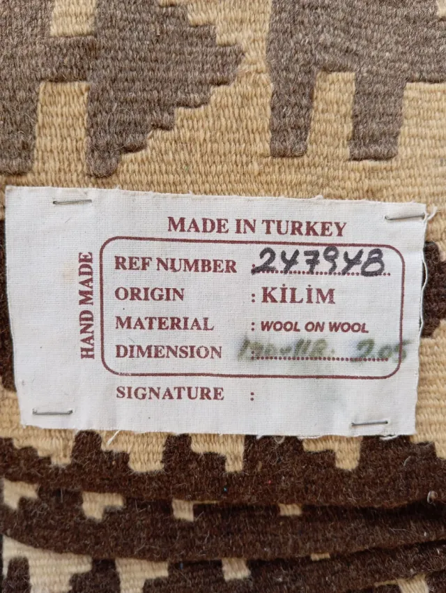 Alfombra Kilim Turca Artesanal de Lana