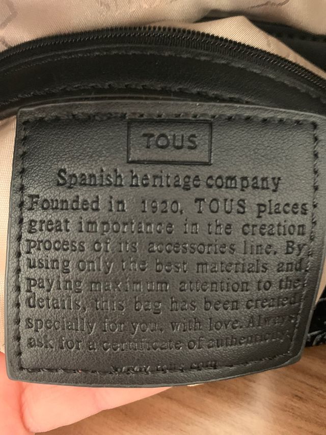 Bolso Mochila  Negro Logo Oso