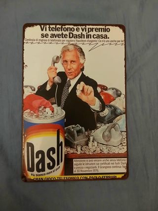 Targa pubblicitaria Dash anni '70