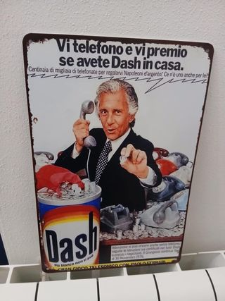 Targa pubblicitaria Dash anni '70