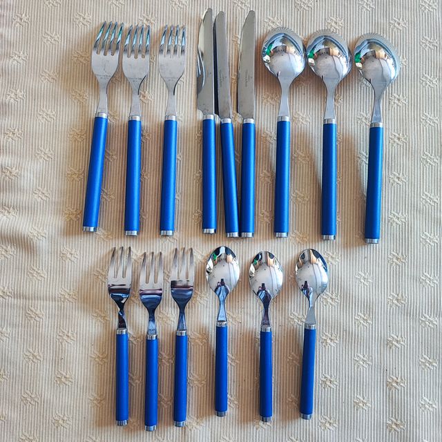 Villeroy & Boch Cubiertos 15 Piezas Azul/Plata
