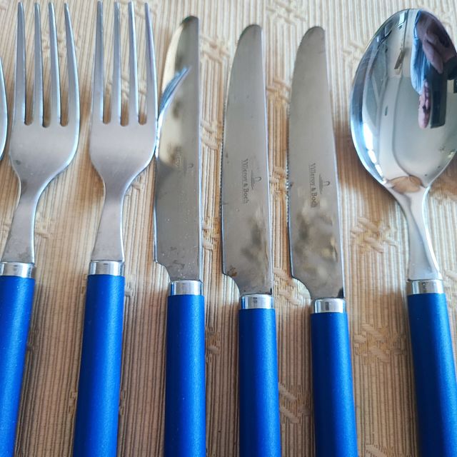 Villeroy & Boch Cubiertos 15 Piezas Azul/Plata