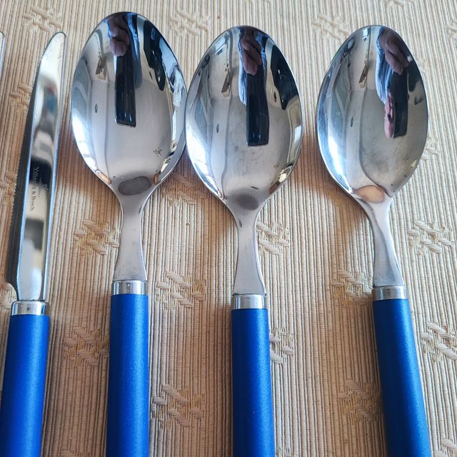 Villeroy & Boch Cubiertos 15 Piezas Azul/Plata
