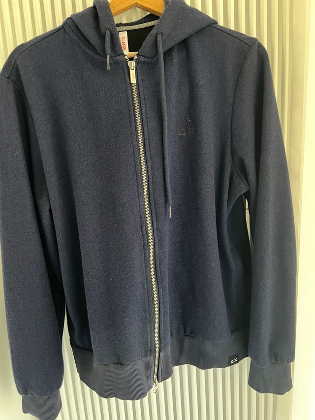 Felpa Sun68 con zip blu