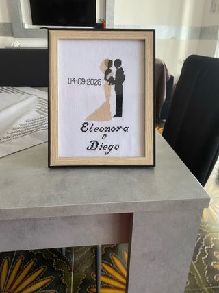 Cornice ricamata personalizzata matrimonio