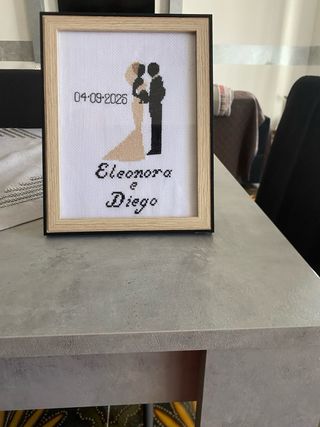 Cornice ricamata personalizzata matrimonio