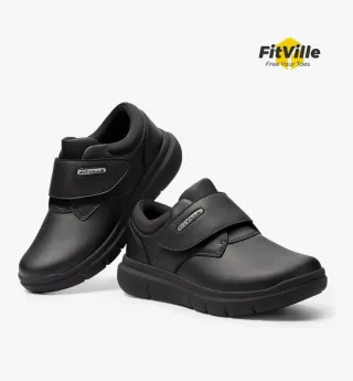 Zapatos FitVille Negros Cómodos Talla 42