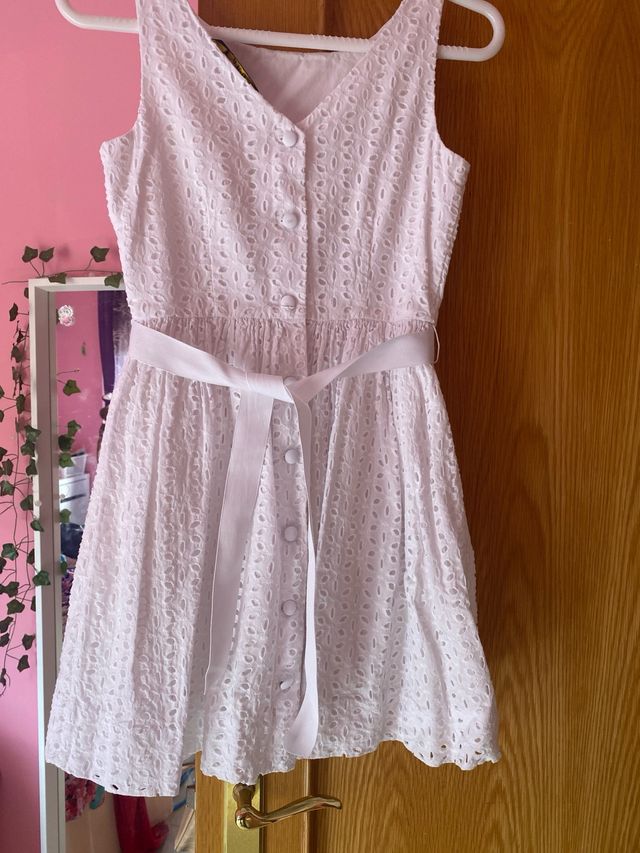 Vestido blanco niña talla 12