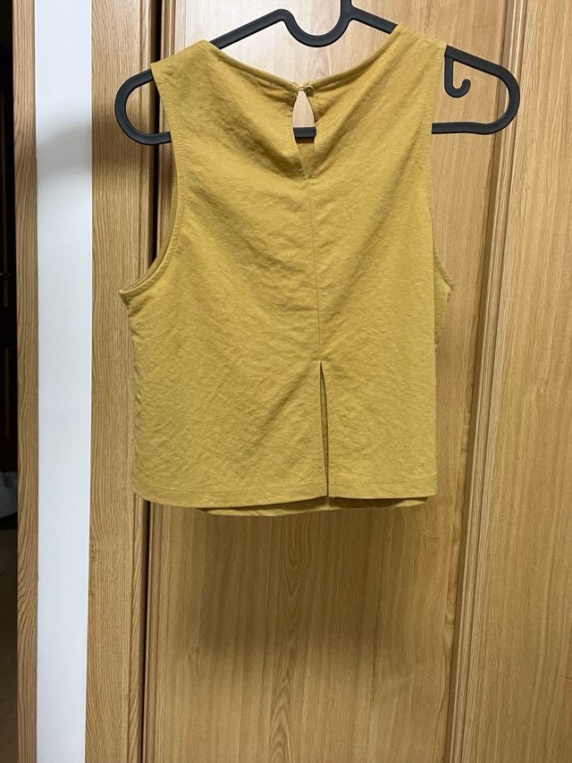 Conjunto Mango Top y Pantalón Ancho Amarillo XS