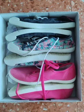 Lote 3 pares bambas mujer de diferentes colores