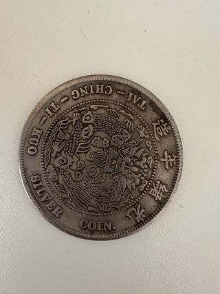 Dólar China 1908 Dragón Plata