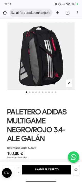 Paletero Adidas Multigame 3.4 Ale Galán 2025