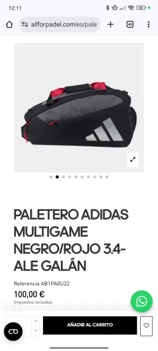 Paletero Adidas Multigame 3.4 Ale Galán 2025