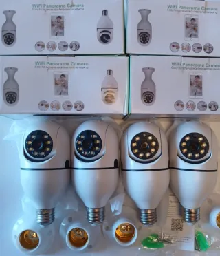 Lote 4 Cámaras IP WiFi Bombilla E27